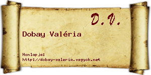 Dobay Valéria névjegykártya