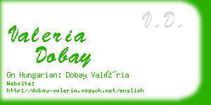 valeria dobay business card